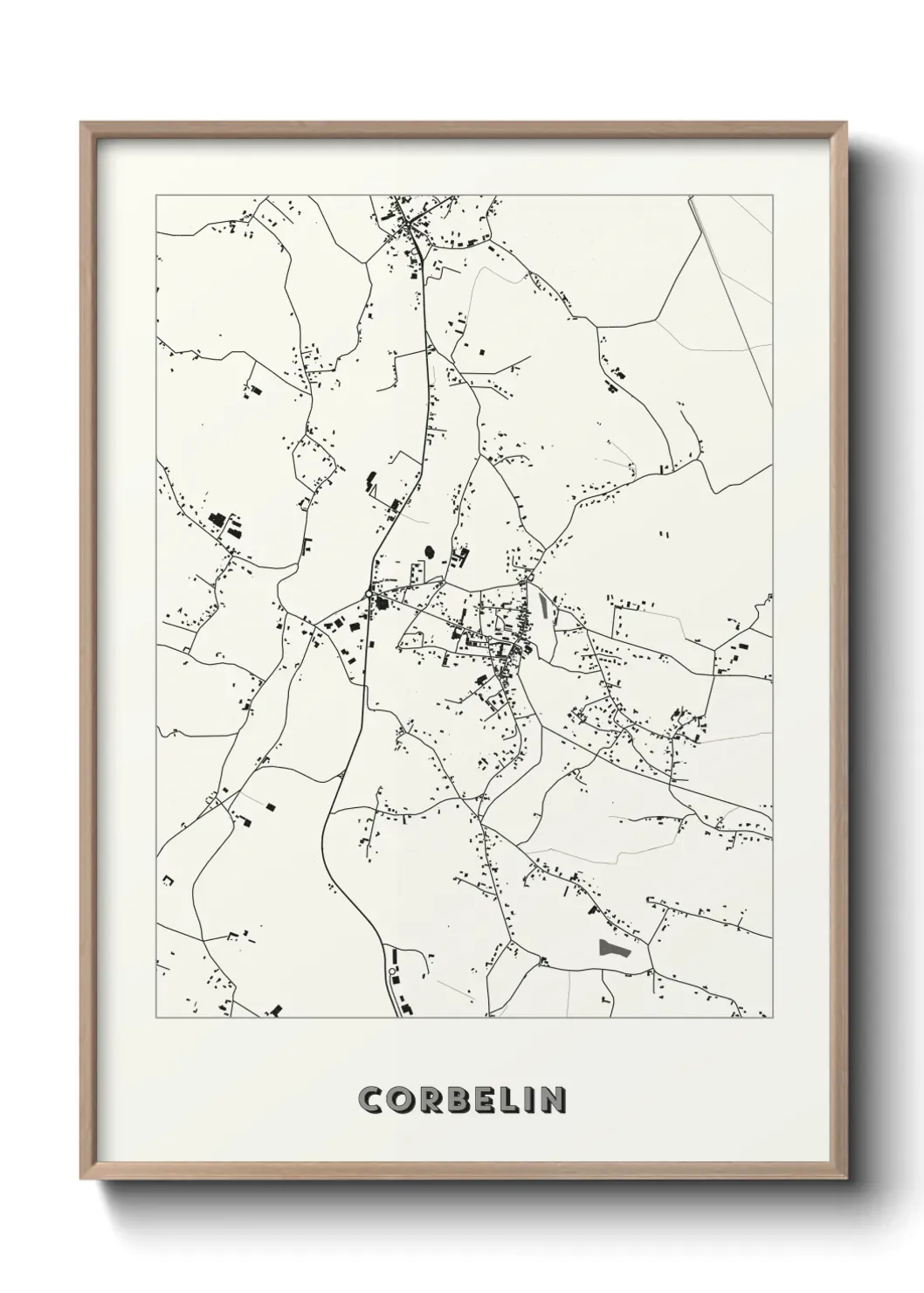 Un poster carte Corbelin