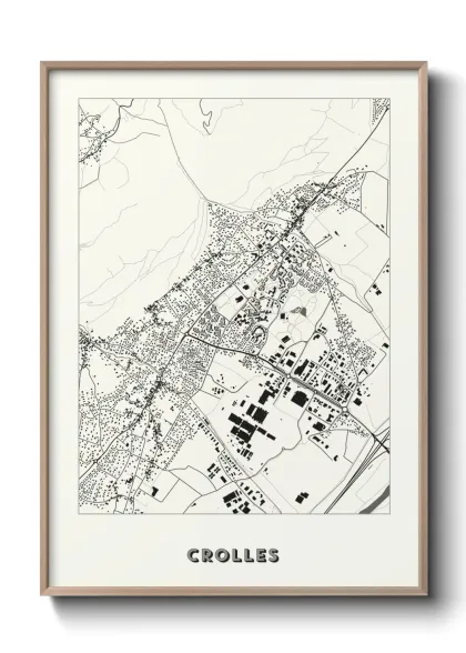 Une affiche de carte sur Crolles