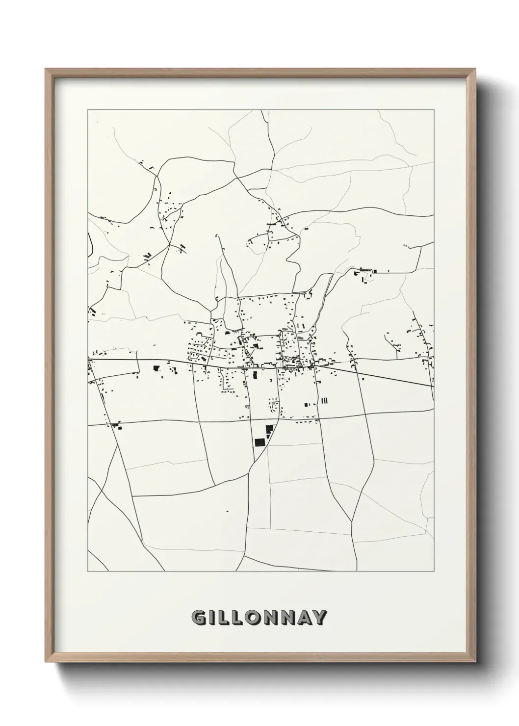 Un poster carte Gillonnay