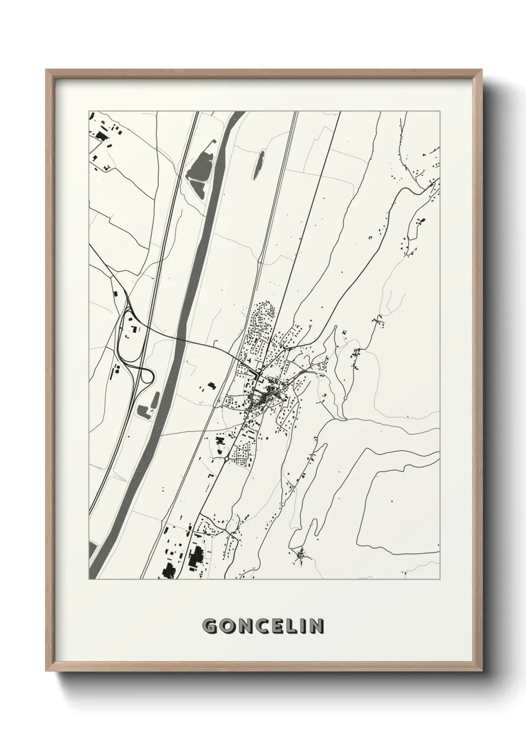 Un poster carte Goncelin