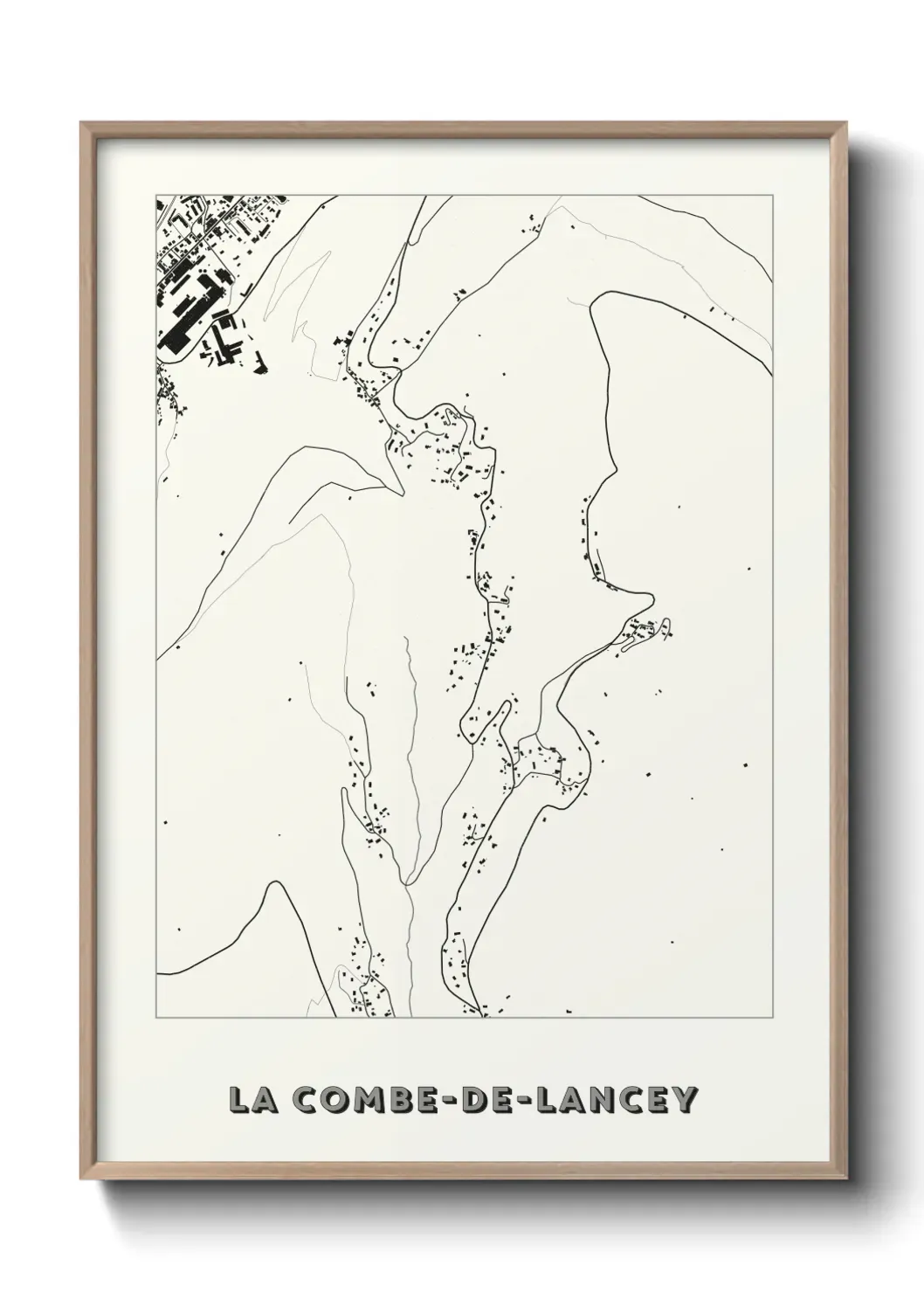 Un poster carte La Combe-de-Lancey