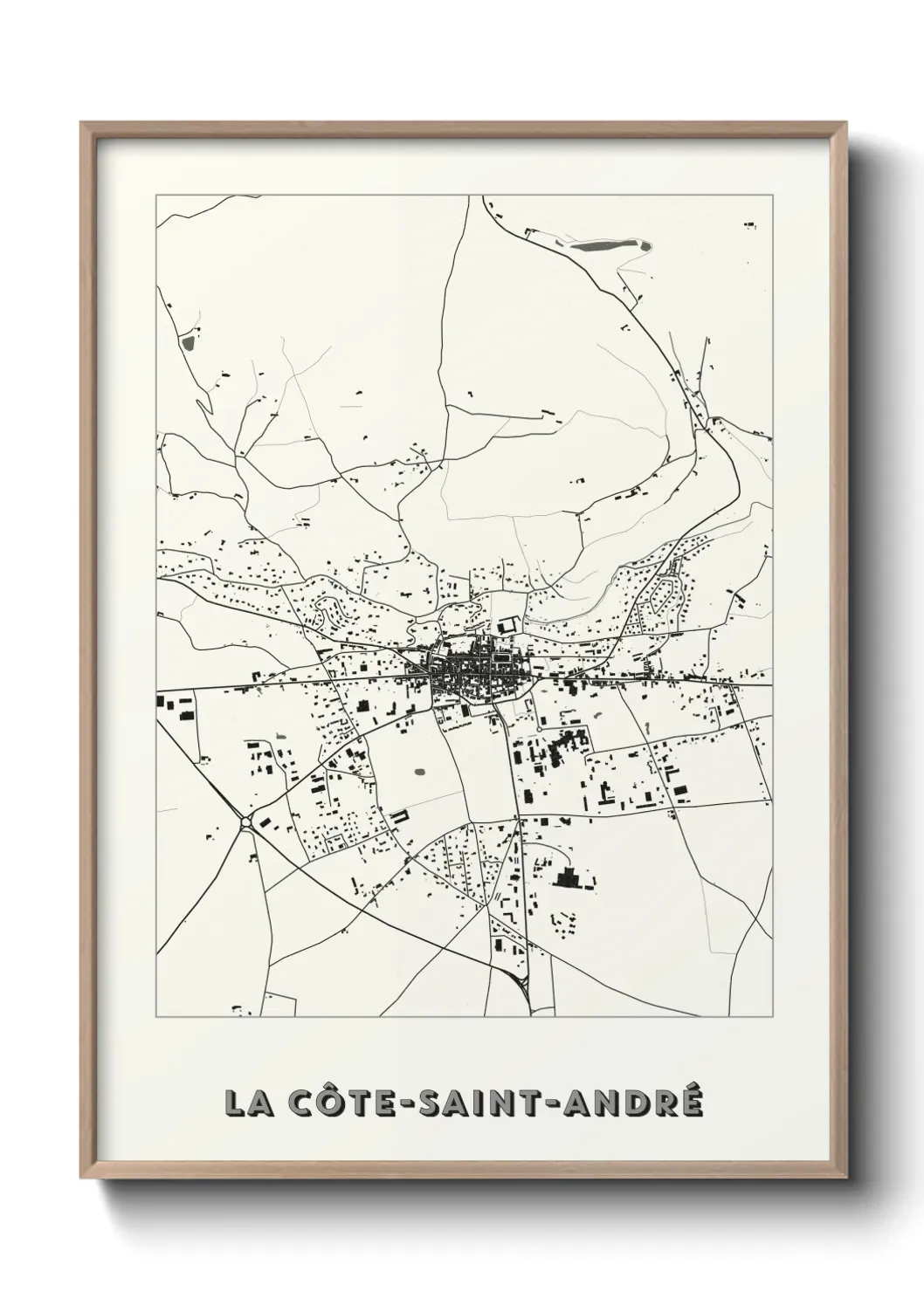 Un poster carte La Côte-Saint-André
