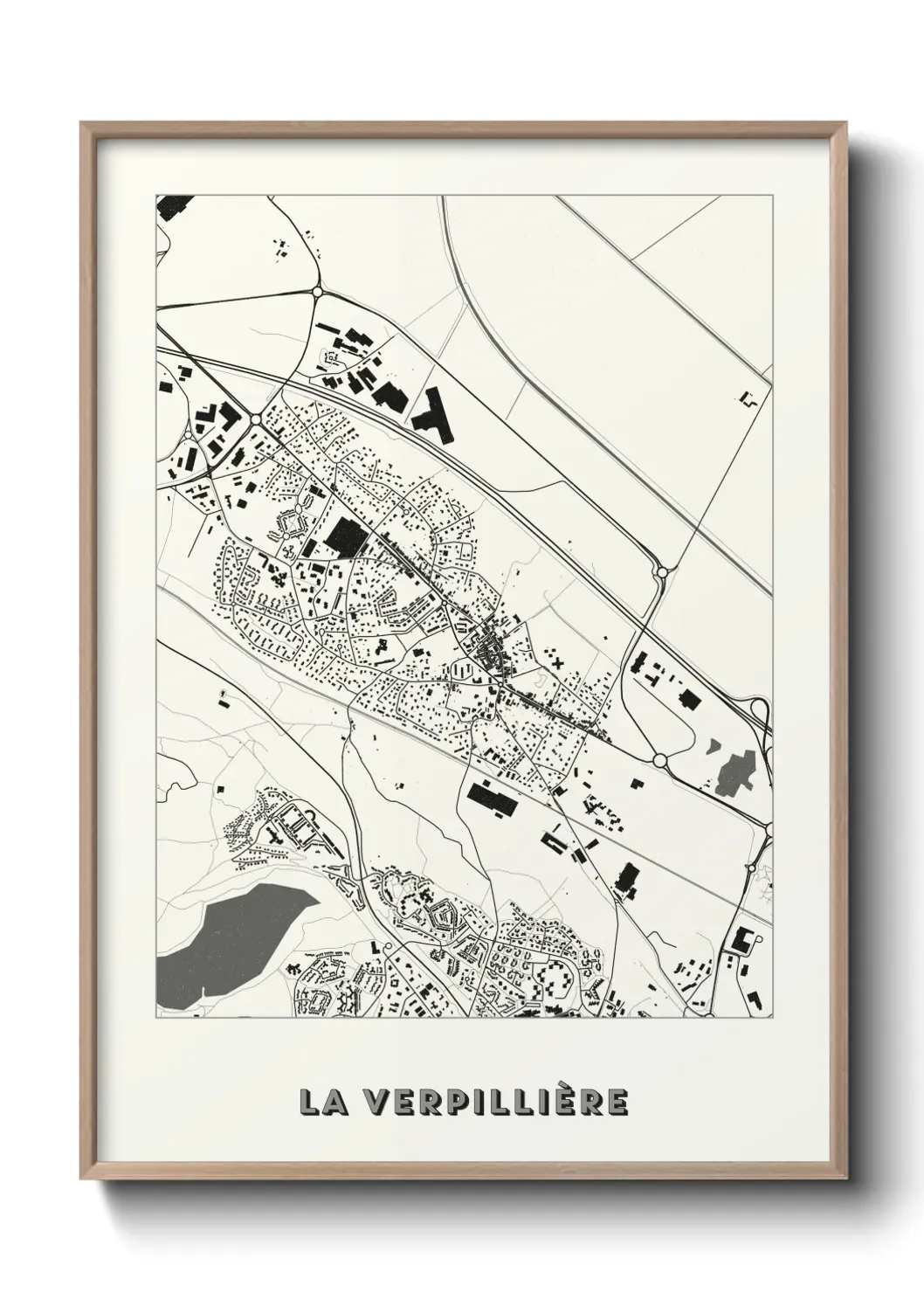Un poster carte La Verpillière