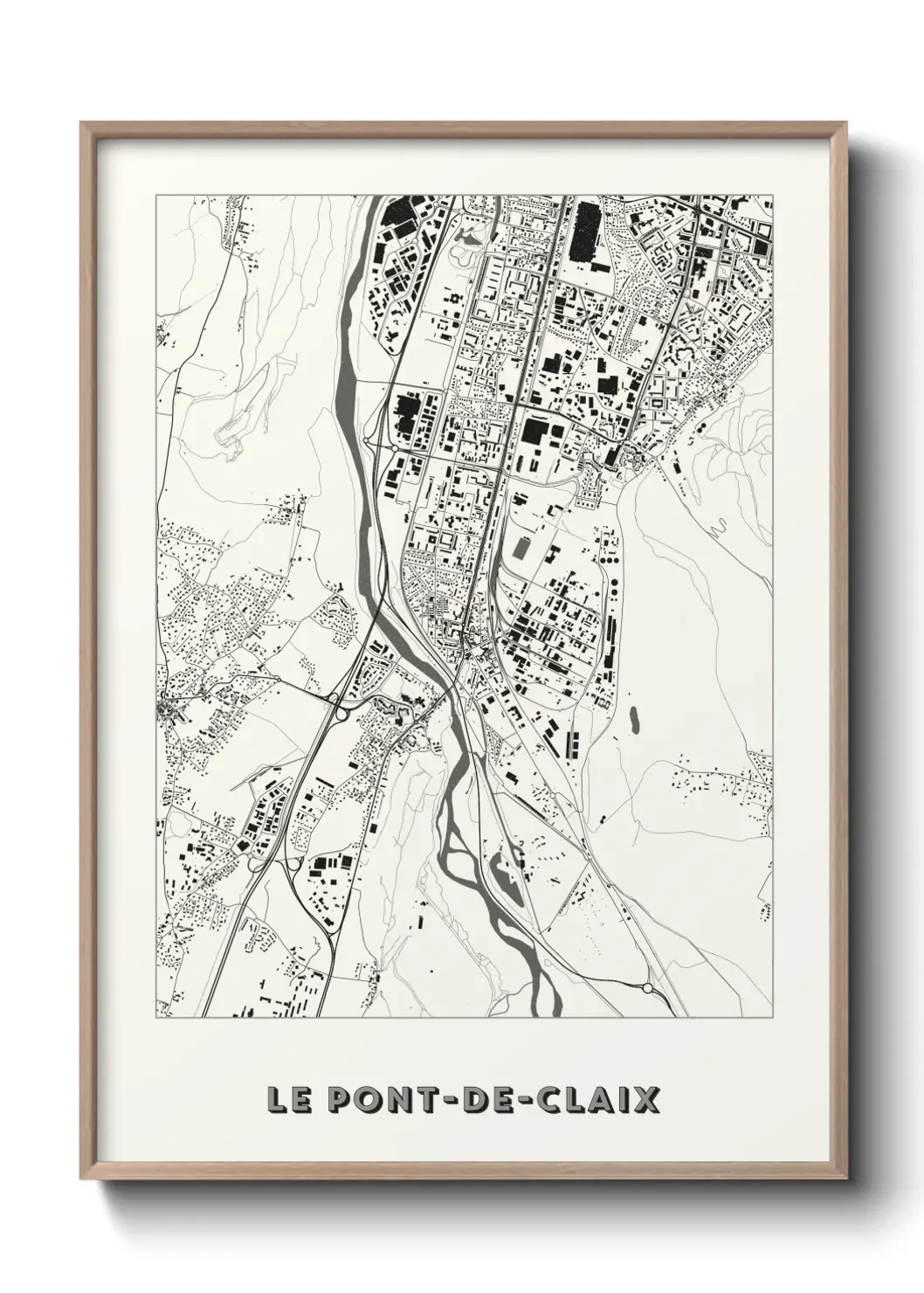 Un poster carte Le Pont-de-Claix