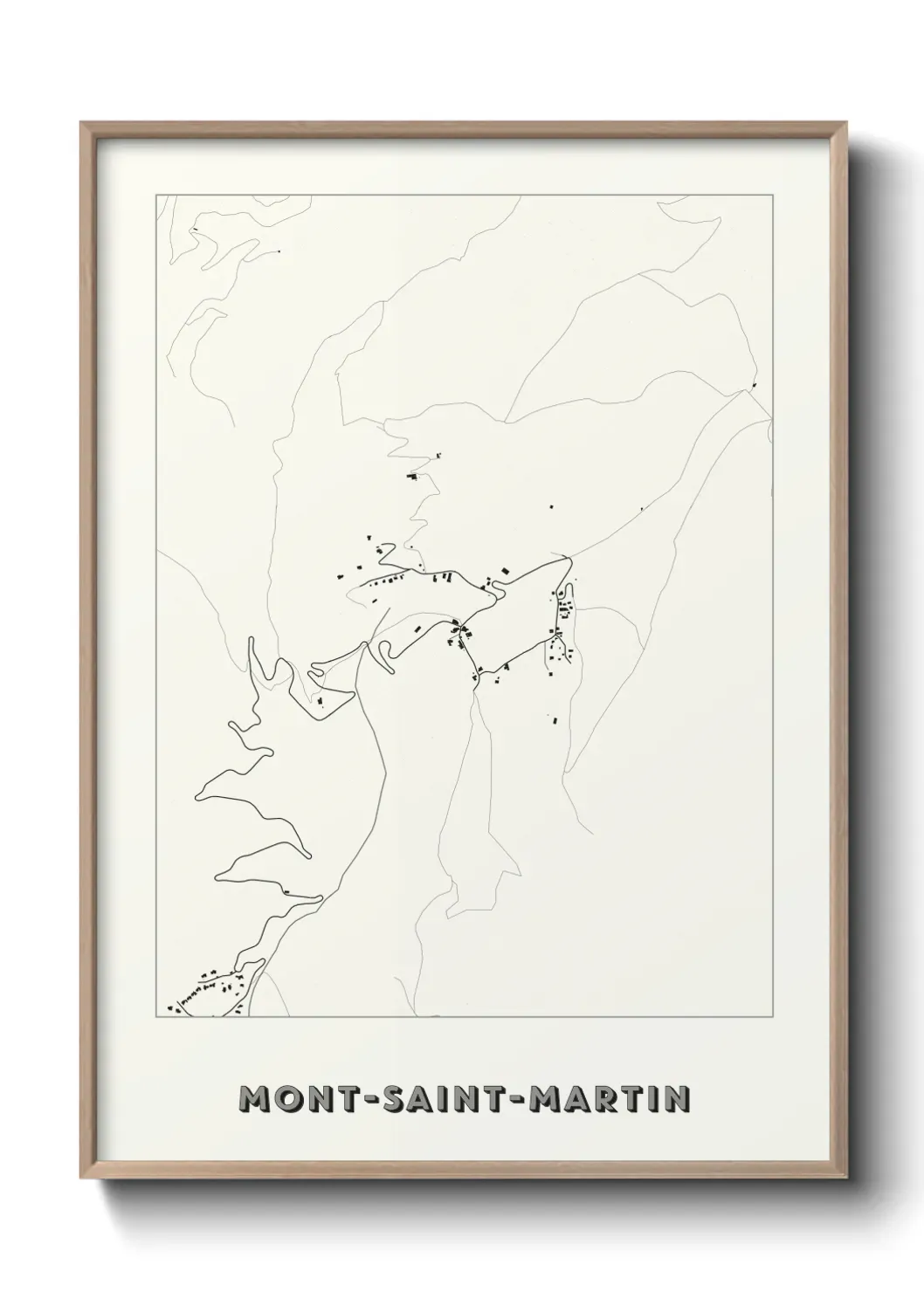 Un poster carte Mont-Saint-Martin