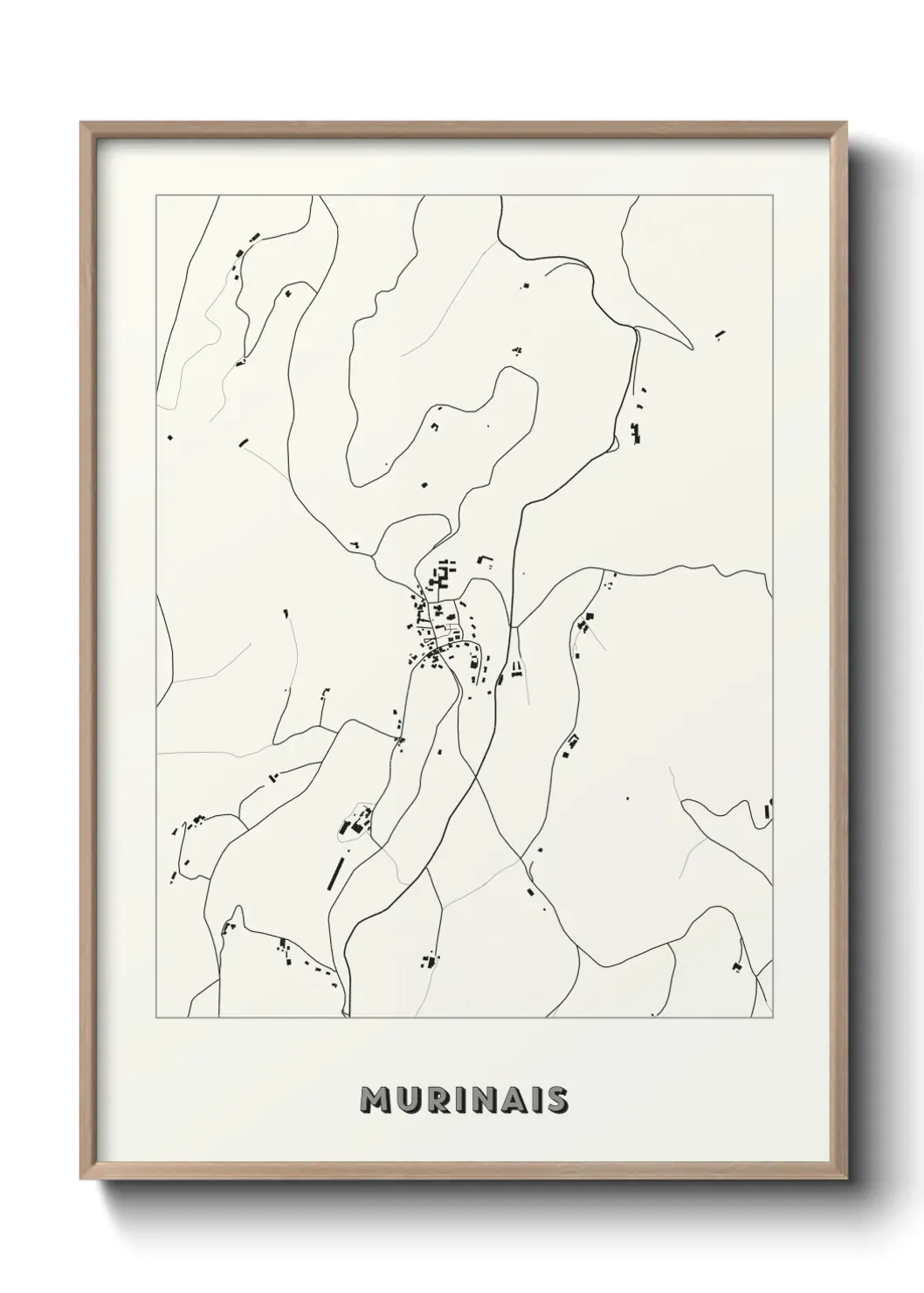 Un poster carte Murinais