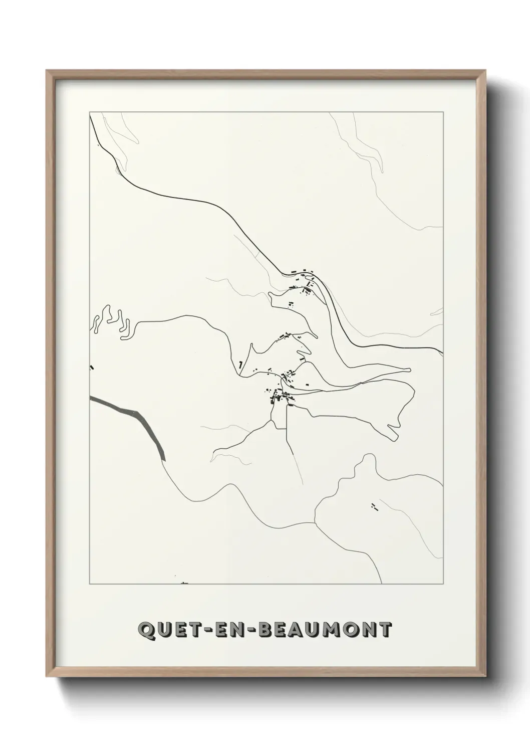 Un poster carte Quet-en-Beaumont