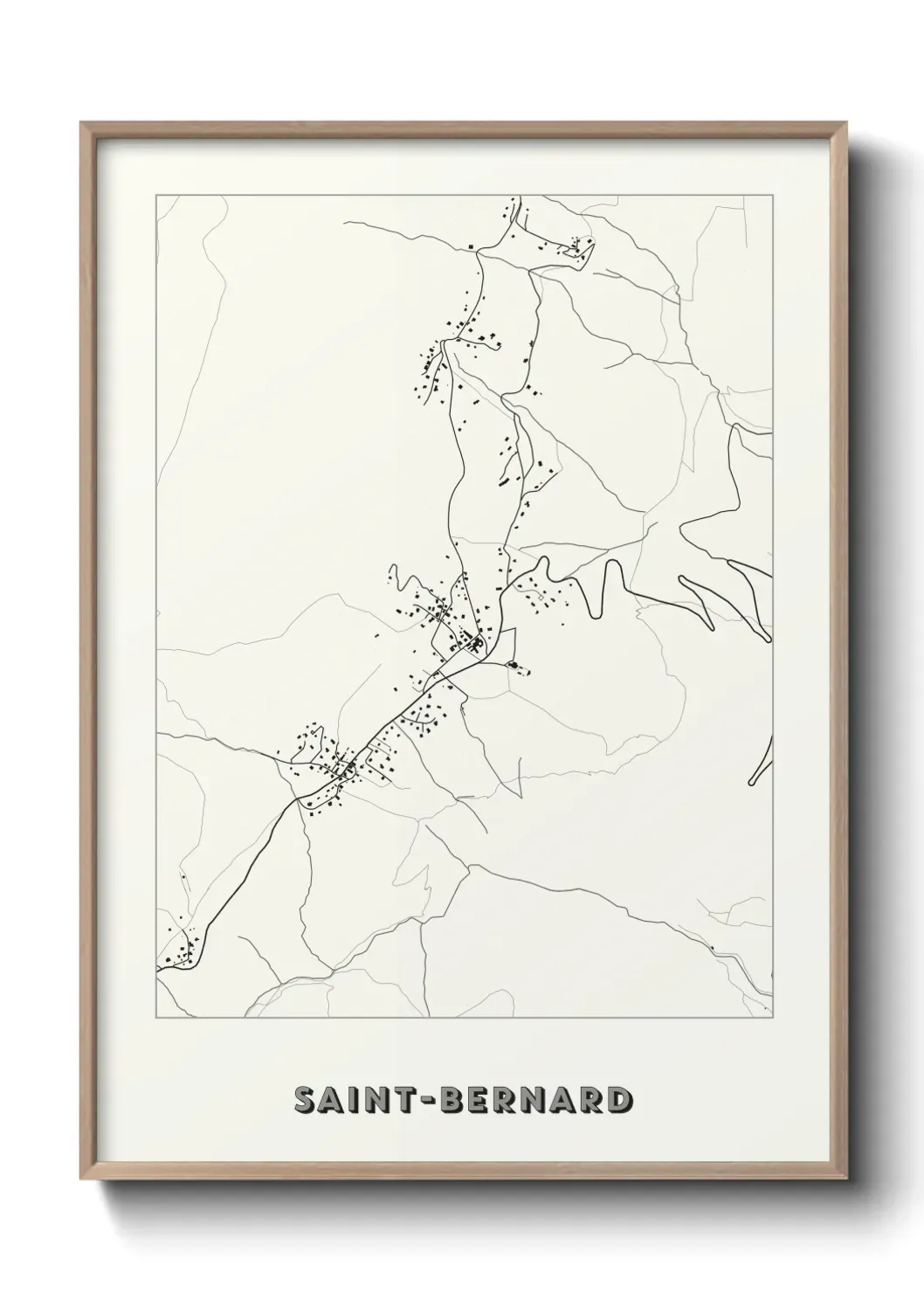 Un poster carte Saint-Bernard