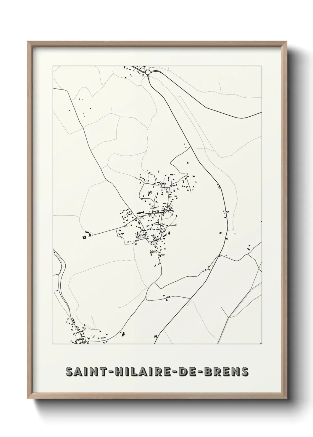 Un poster carte Saint-Hilaire-de-Brens