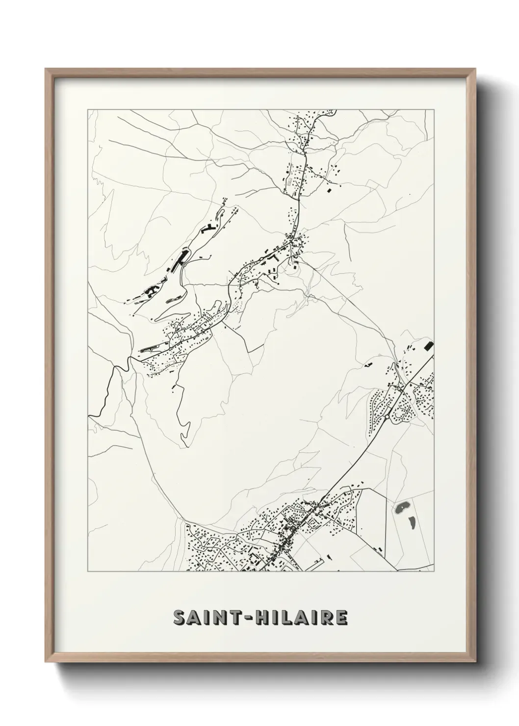 Un poster carte Saint-Hilaire