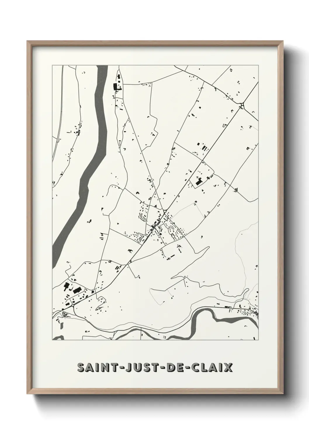 Un poster carte Saint-Just-de-Claix
