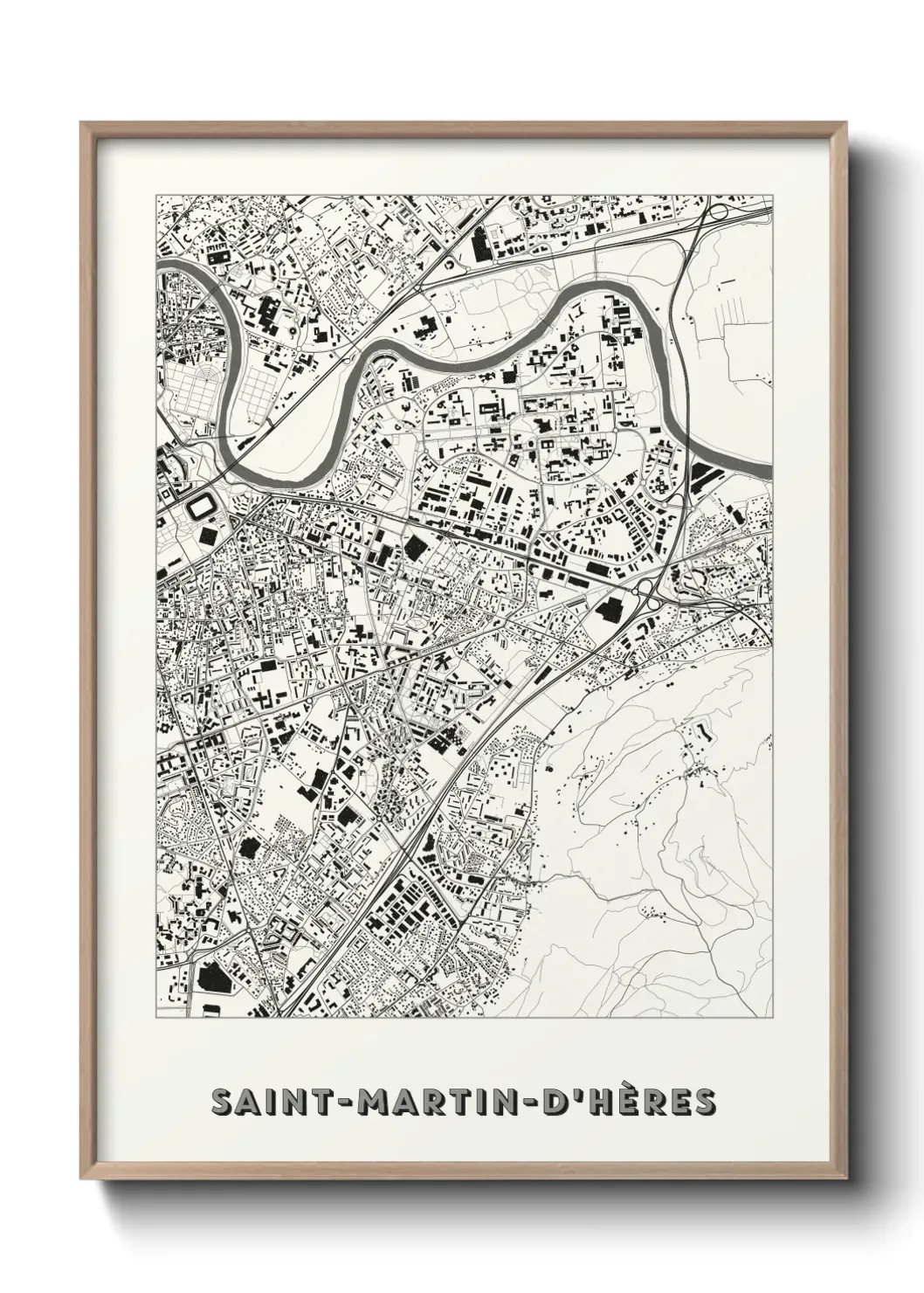 Un poster carte Saint-Martin-d'Hères