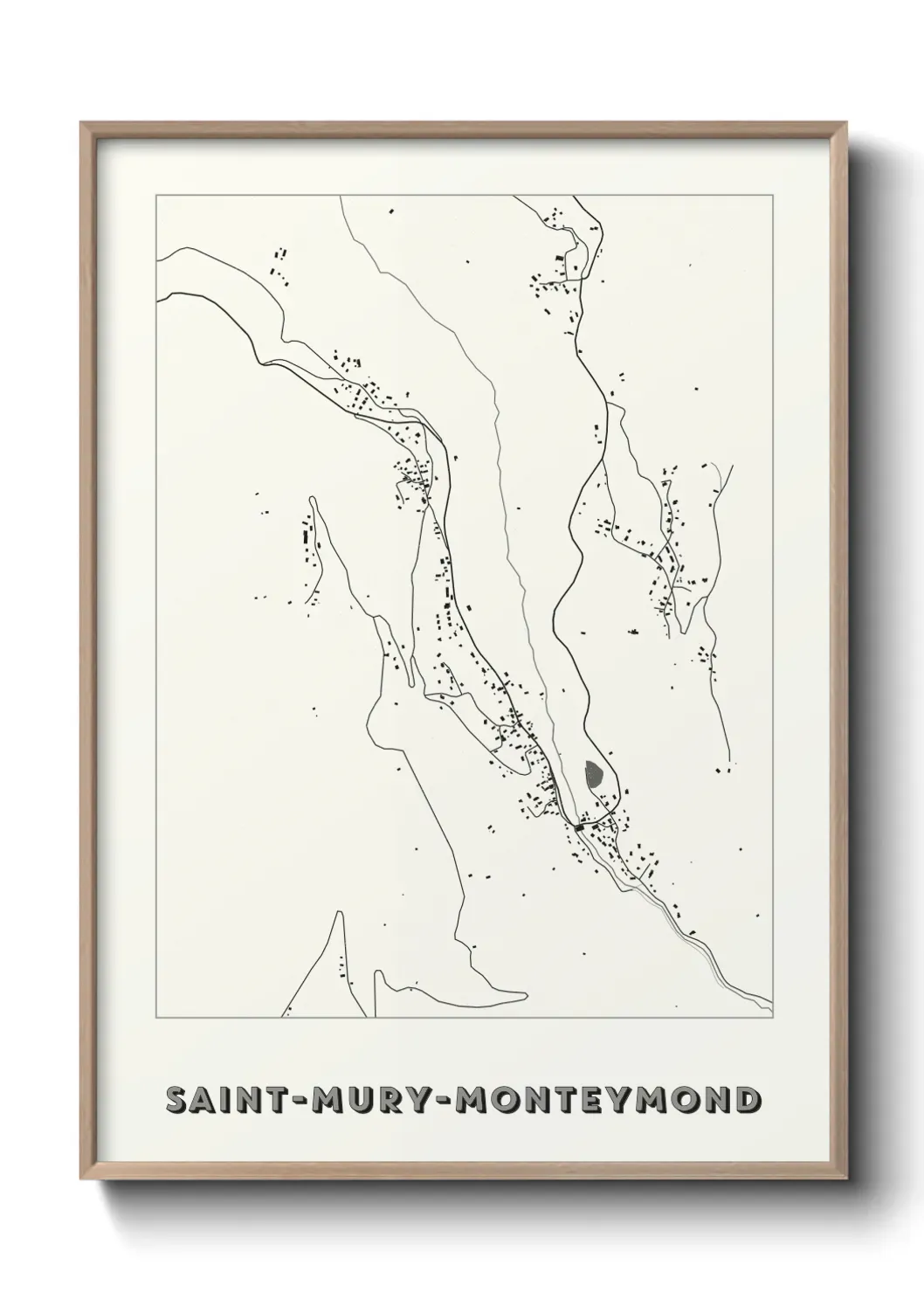 Un poster carteSaint-Mury-Monteymond