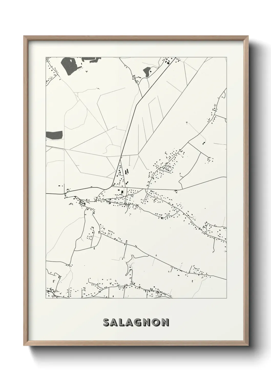 Un poster carte Salagnon