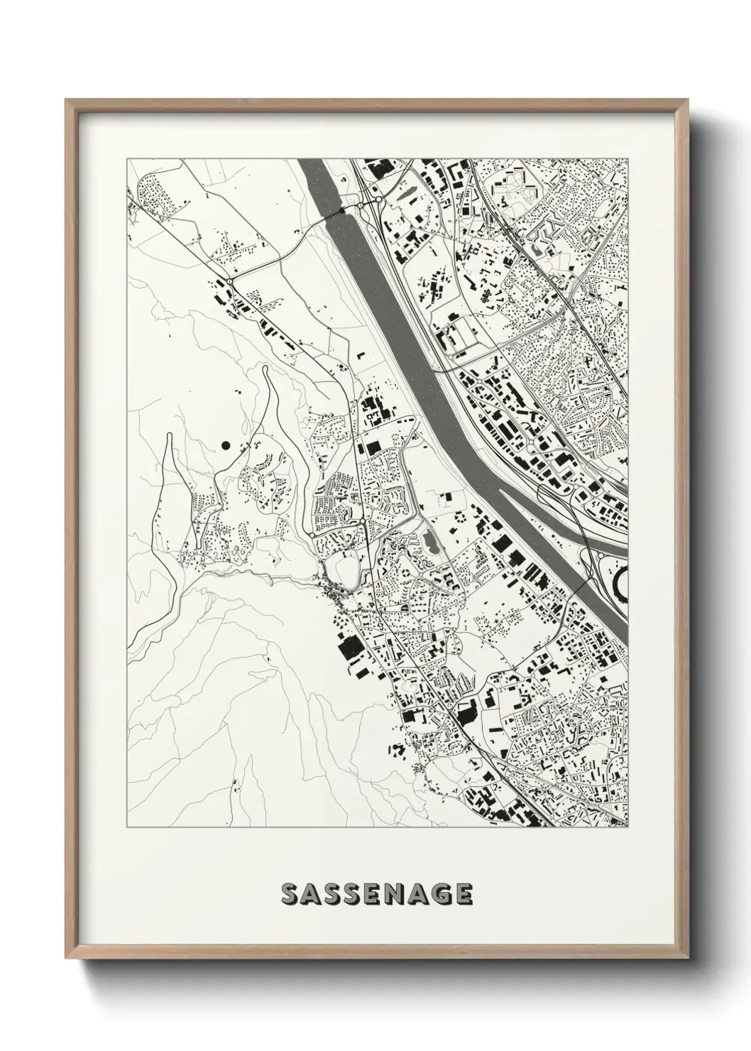 Un poster carte Sassenage