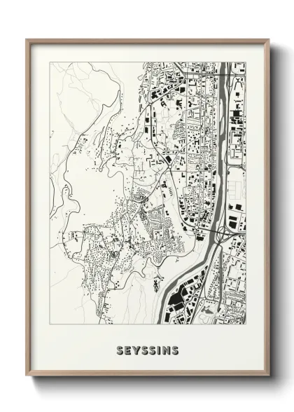 Une affiche de carte sur Seyssins