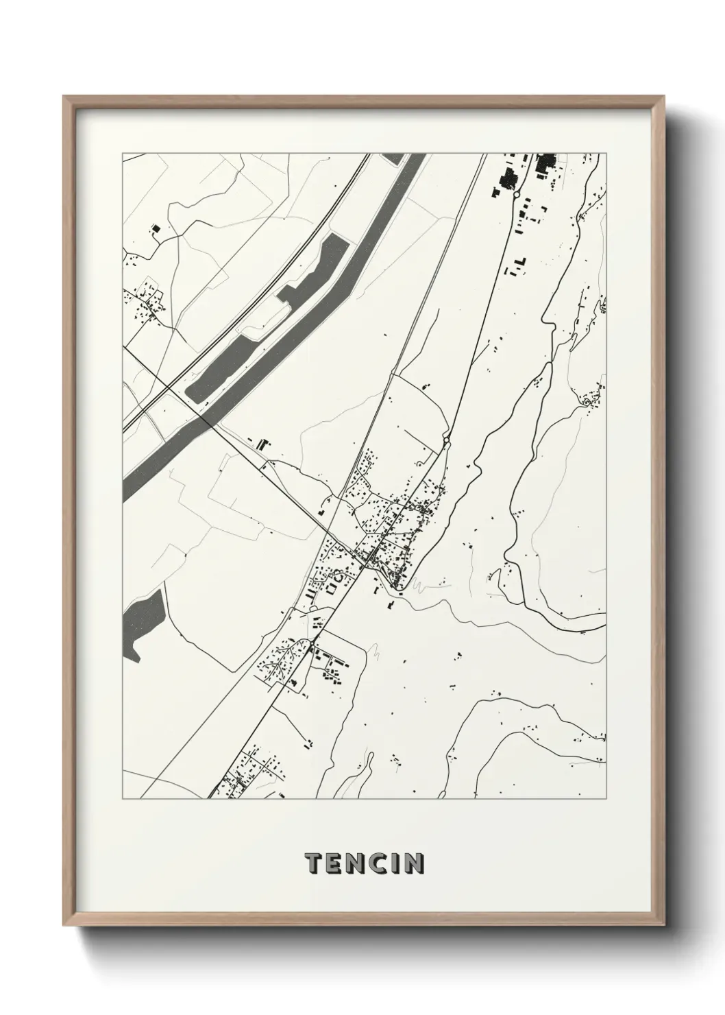Un poster carte Tencin
