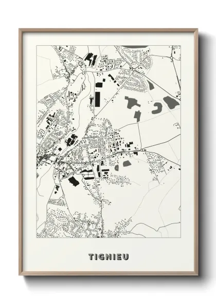 Une affiche de carte sur Tignieu