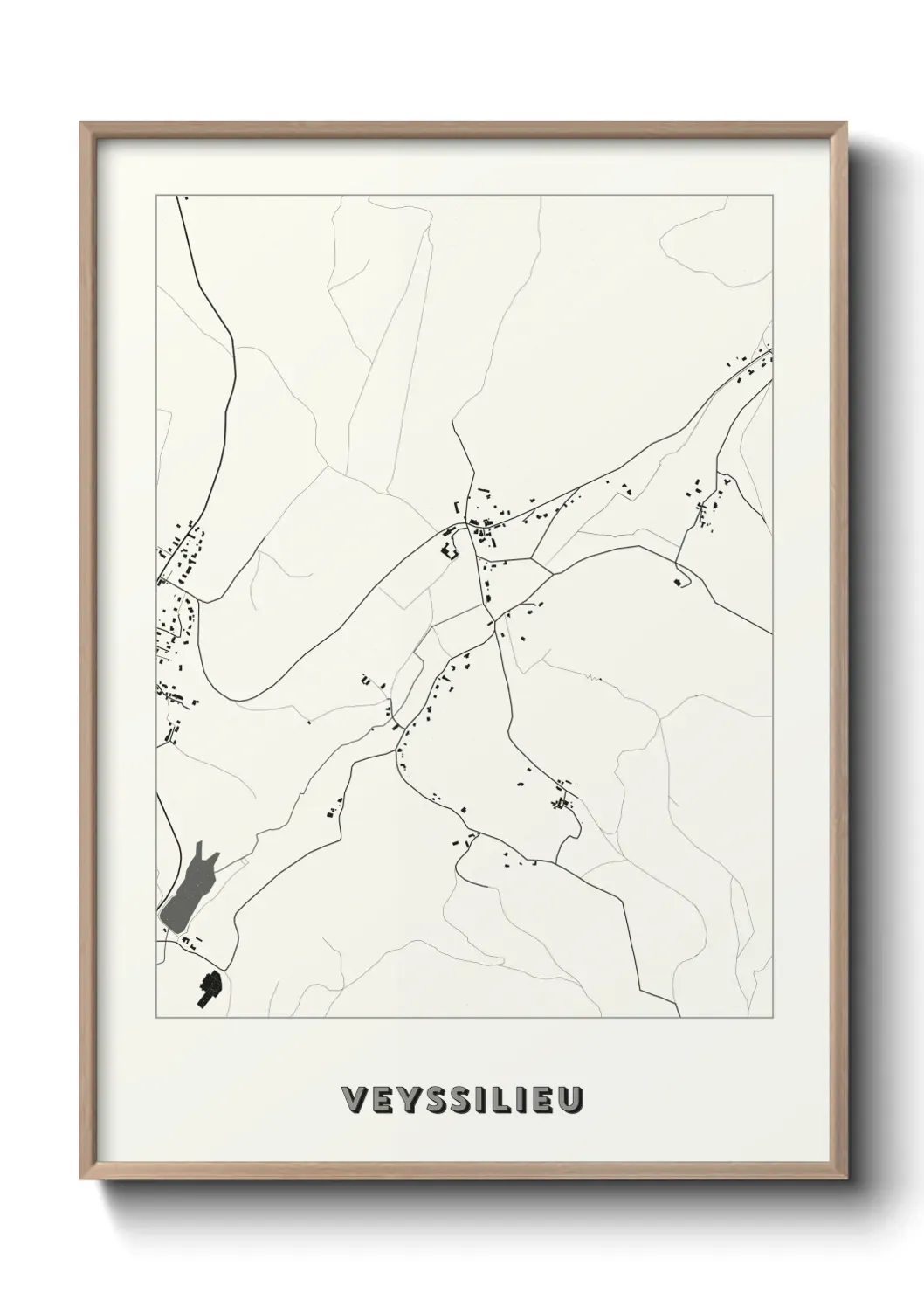 Un poster carte Veyssilieu