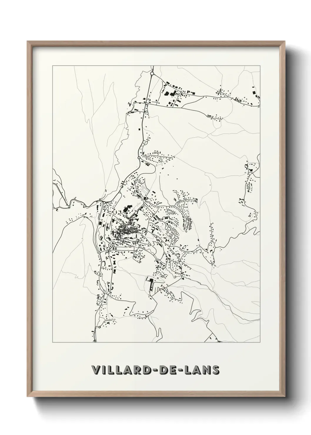 Un poster carte Villard-de-Lans