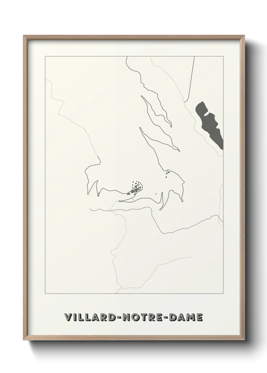 Un poster carte Villard-Notre-Dame