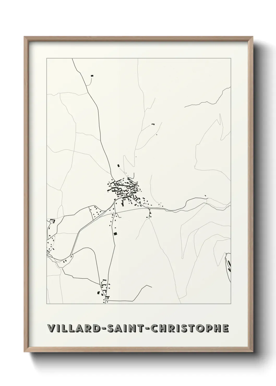 Un poster carte Villard-Saint-Christophe