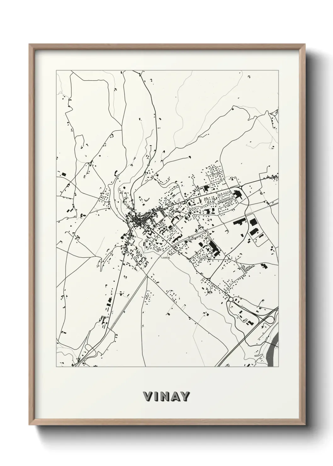 Un poster carte Vinay