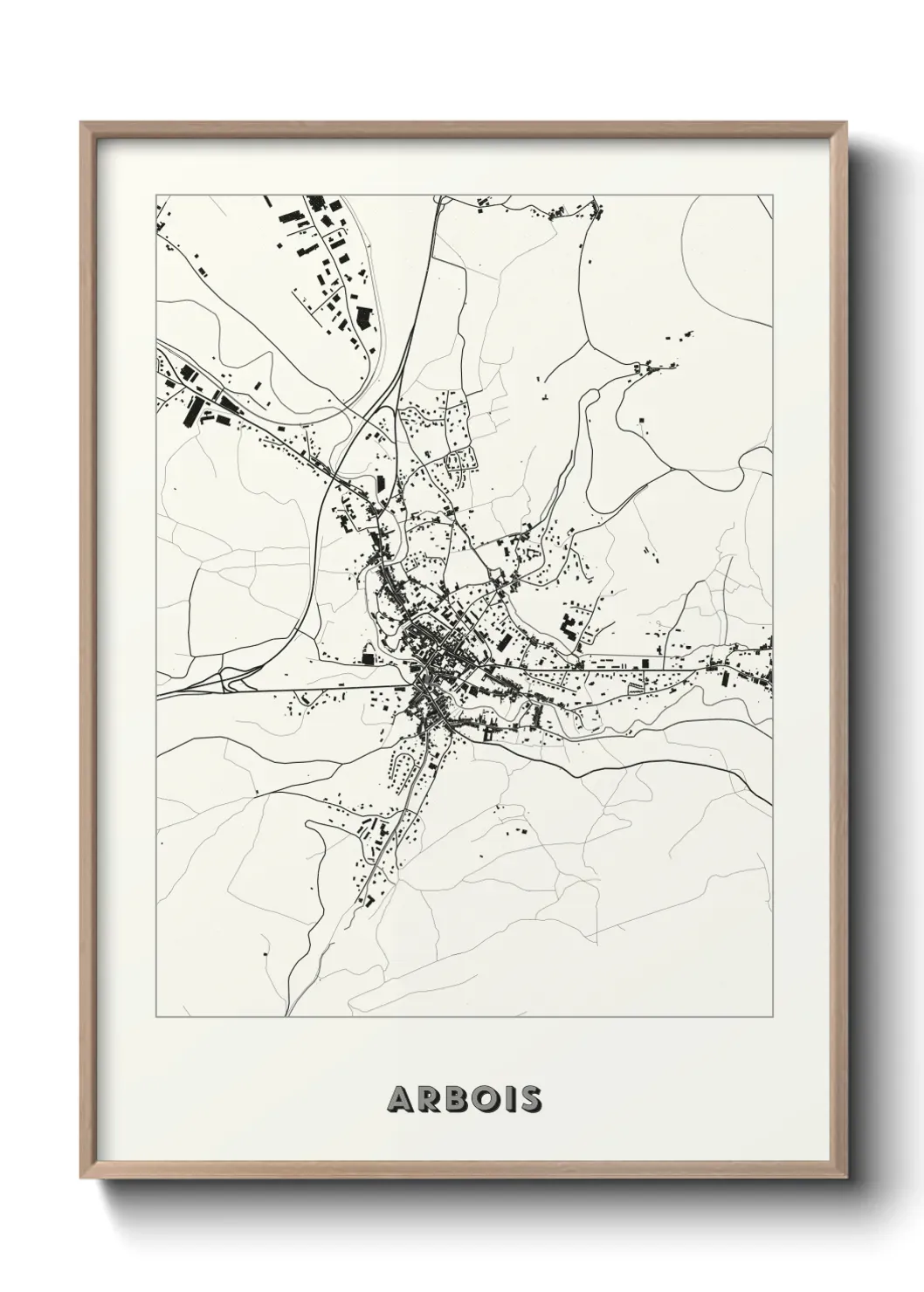 Un poster carte Arbois