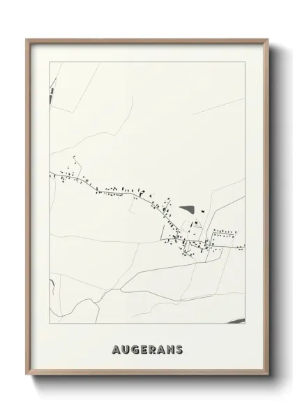 Une affiche de carte sur Augerans