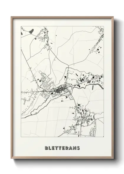 Une affiche de carte sur Bletterans