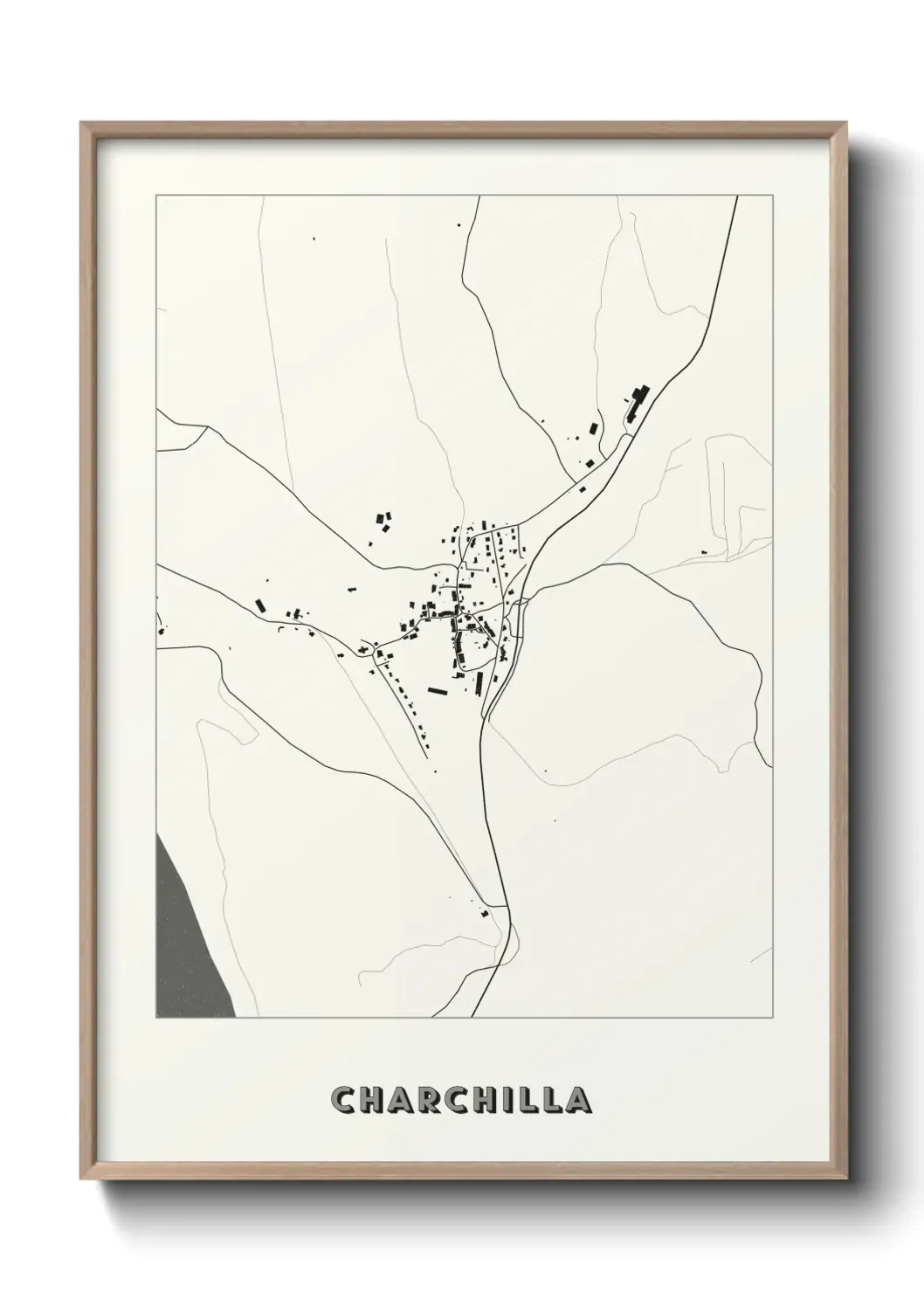 Un poster carte Charchilla