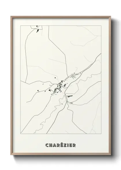 Une affiche de carte sur Charézier