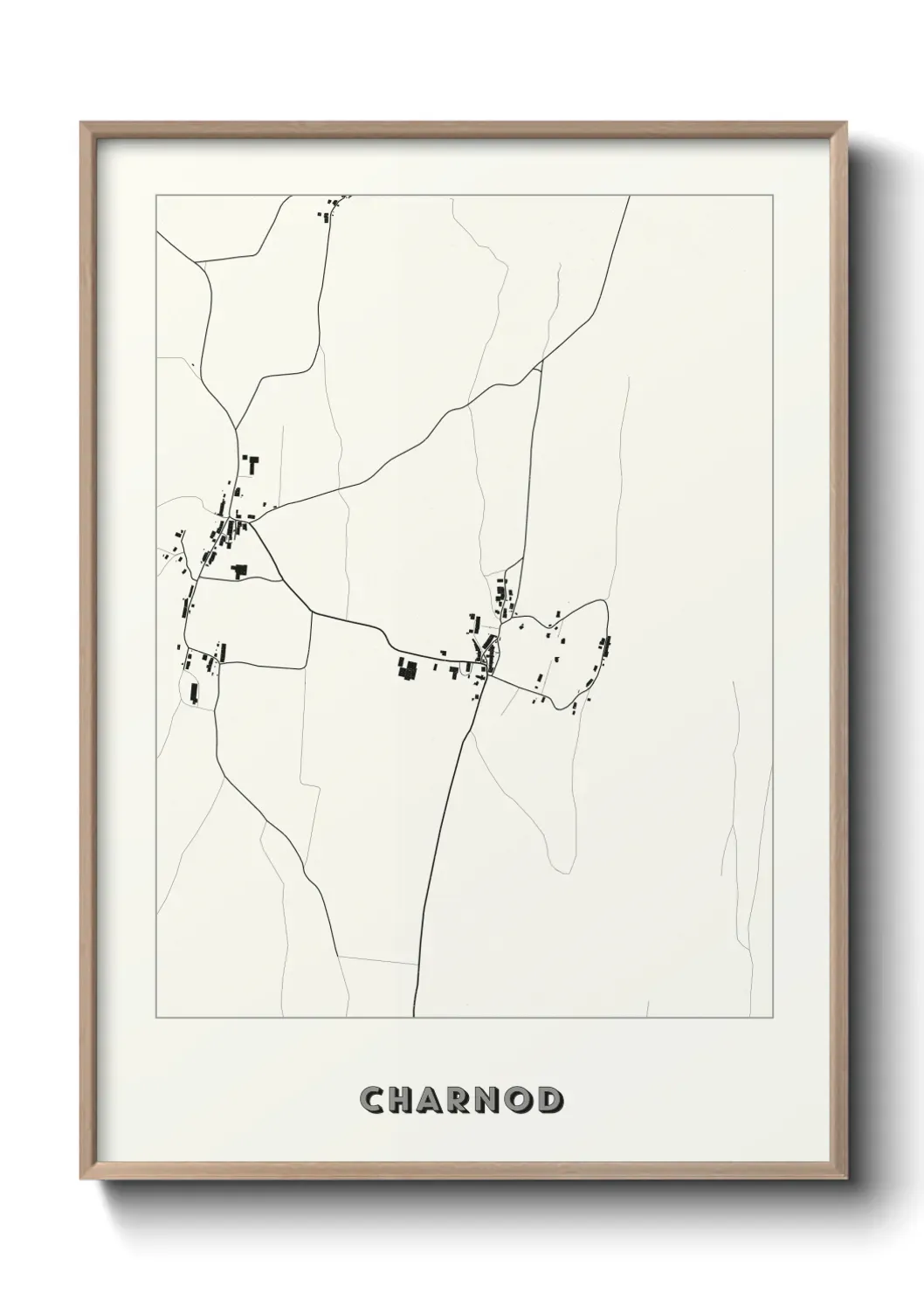 Un poster carte Charnod