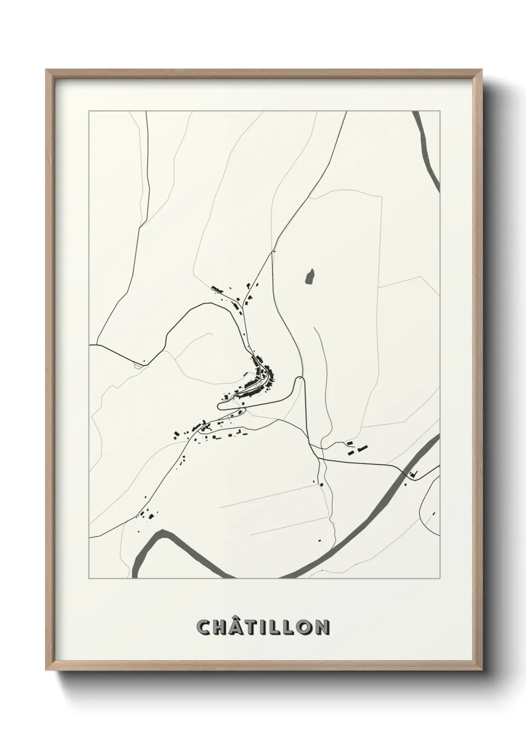 Un poster carte Châtillon