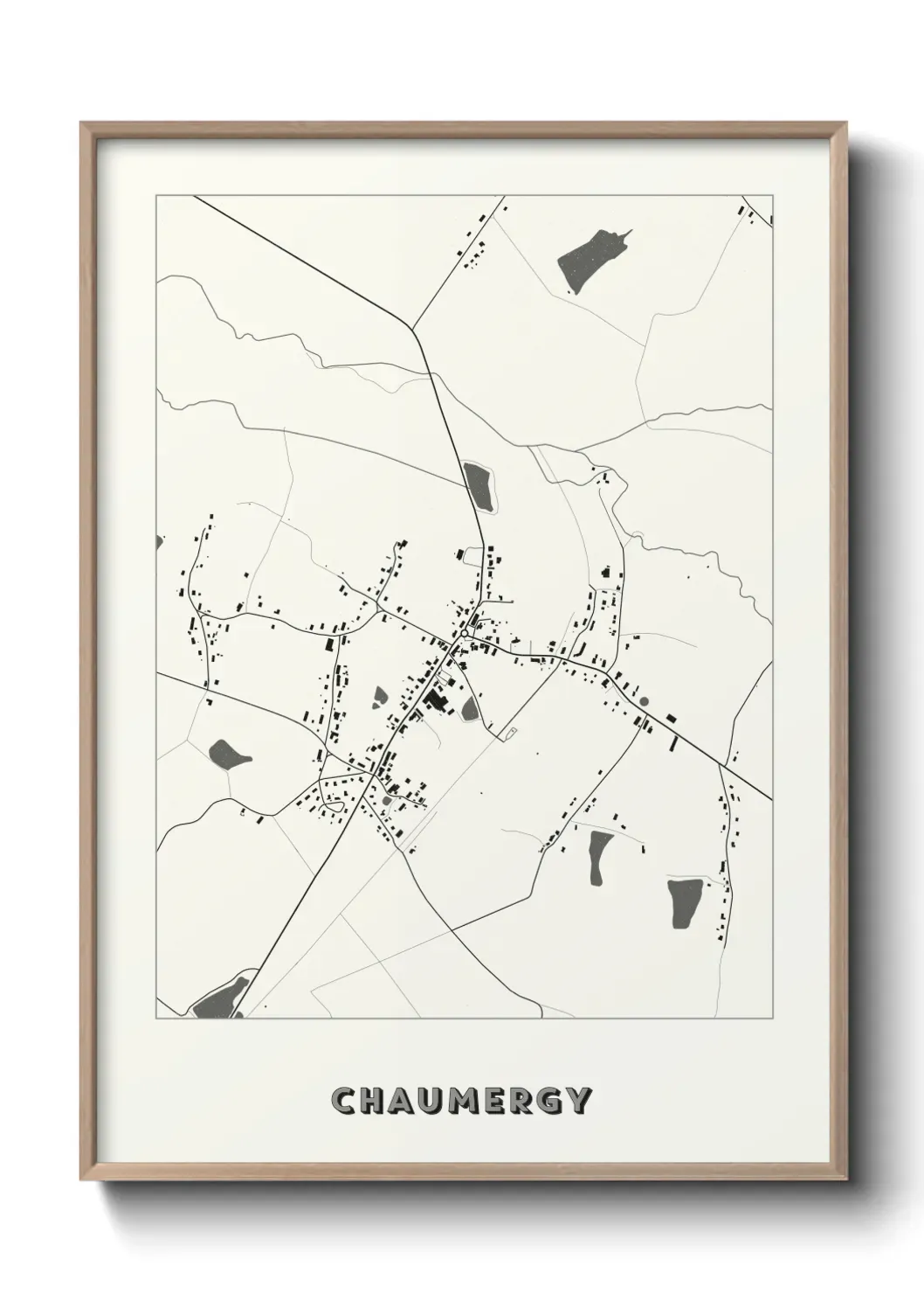 Un poster carte Chaumergy