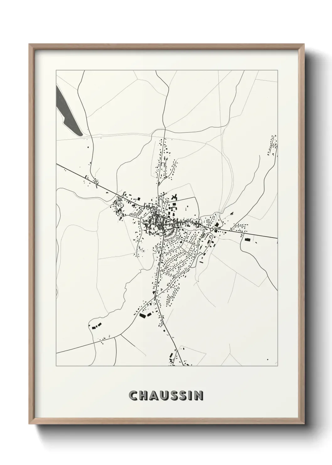 Un poster carte Chaussin