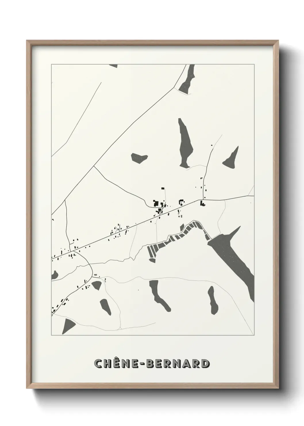Un poster carte Chêne-Bernard