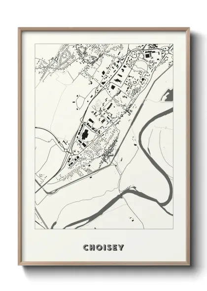 Une affiche de carte sur Choisey