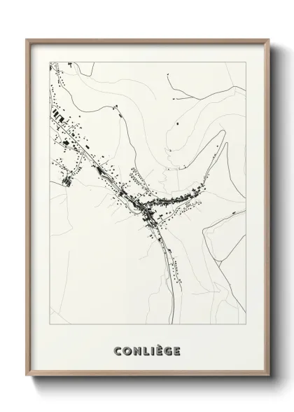 Une affiche de carte sur Conliège