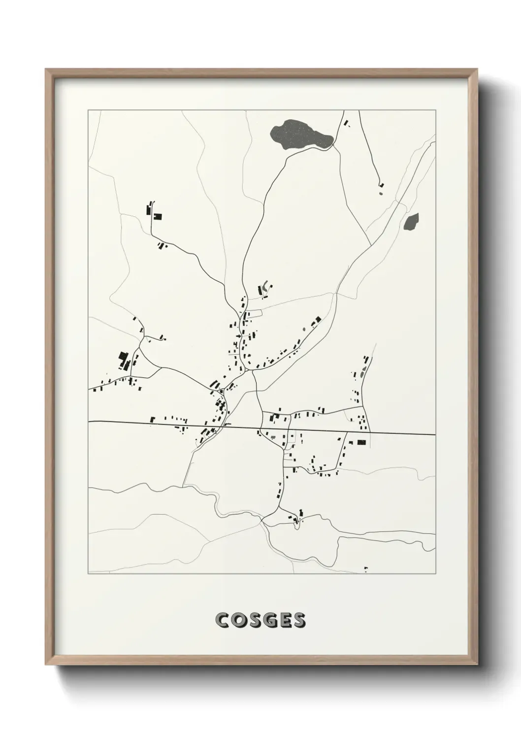 Un poster carte Cosges