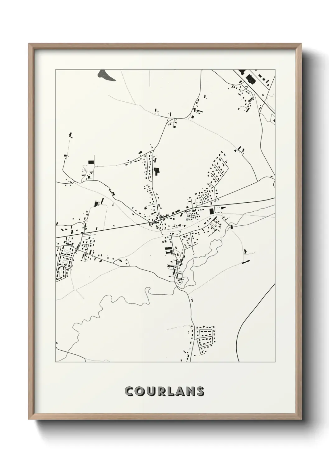 Un poster carte Courlans