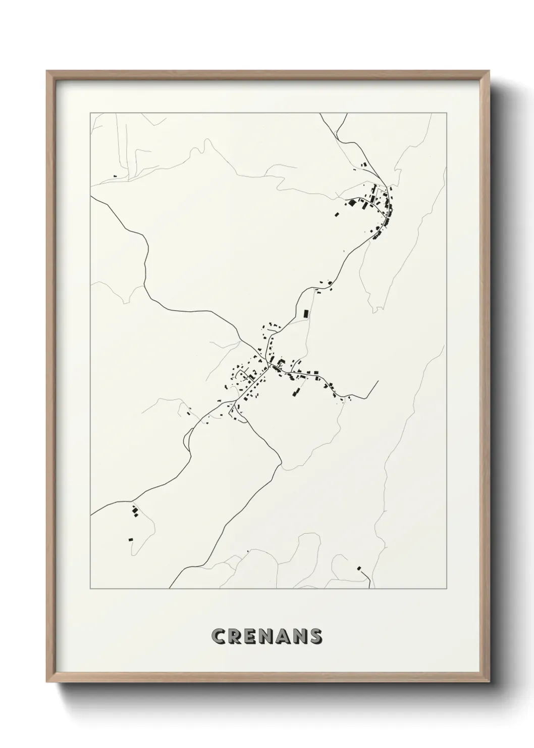 Un poster carte Crenans