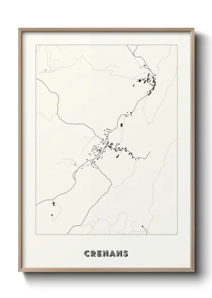 Une affiche de carte sur Crenans
