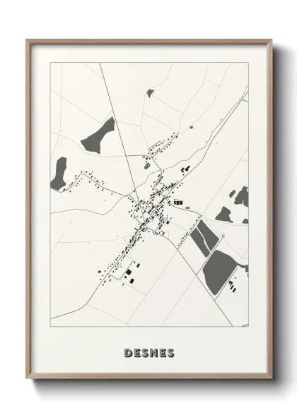 Une affiche de carte sur Desnes