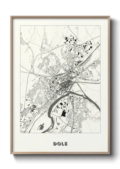 Une affiche de carte sur Dole