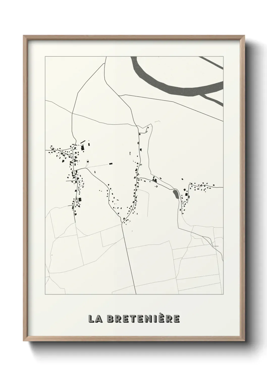 Un poster carte La Bretenière