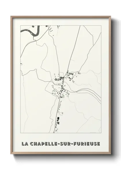 Une affiche de carte sur La Chapelle-sur-Furieuse