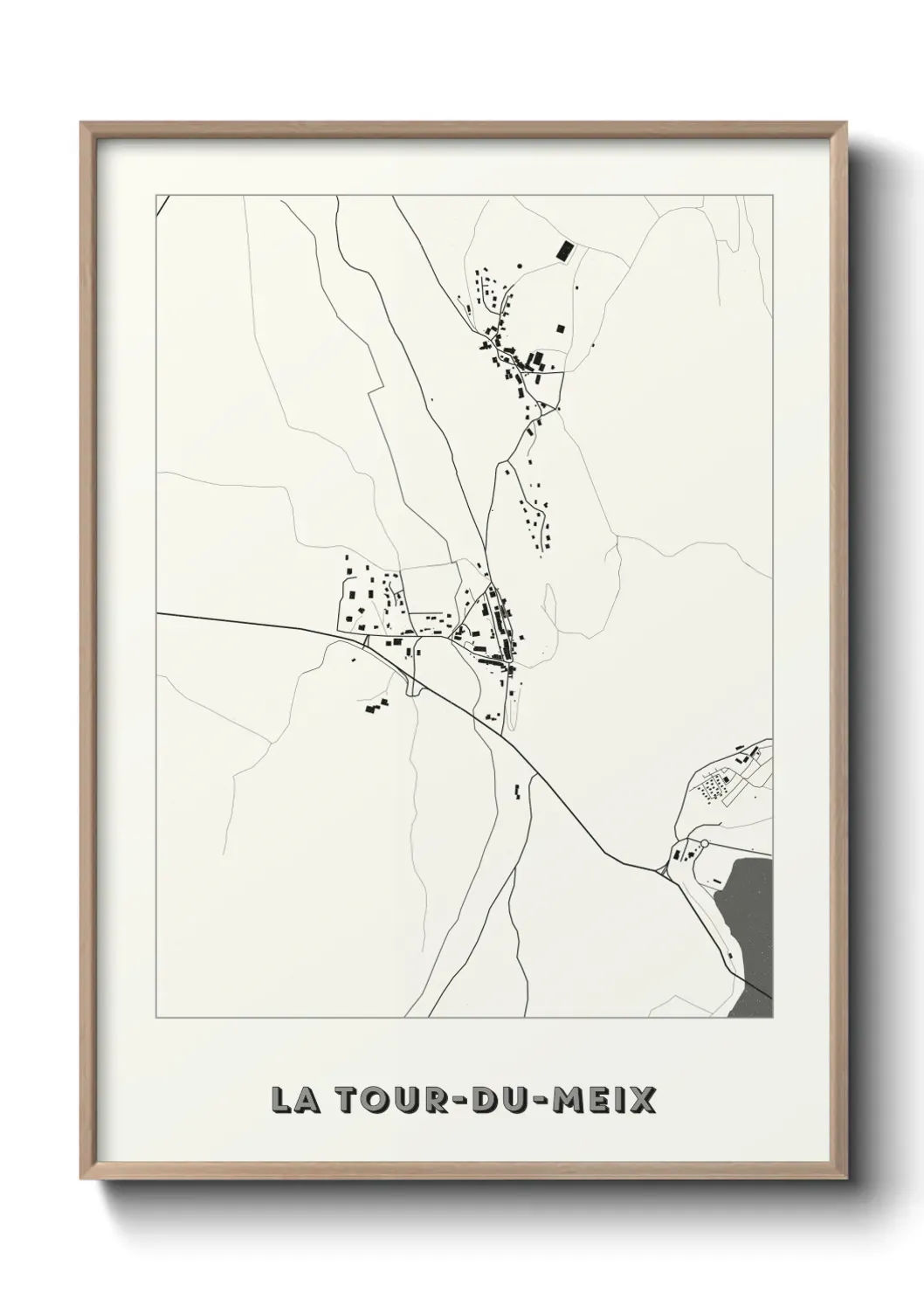 Un poster carte La Tour-du-Meix