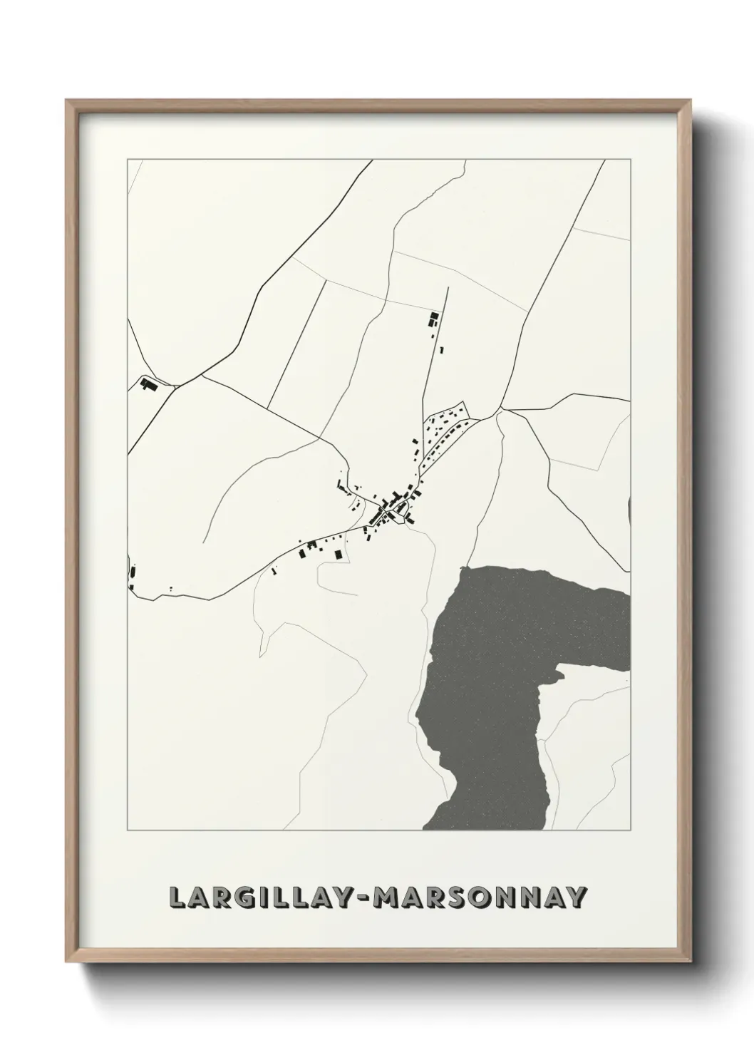 Un poster carte Largillay-Marsonnay