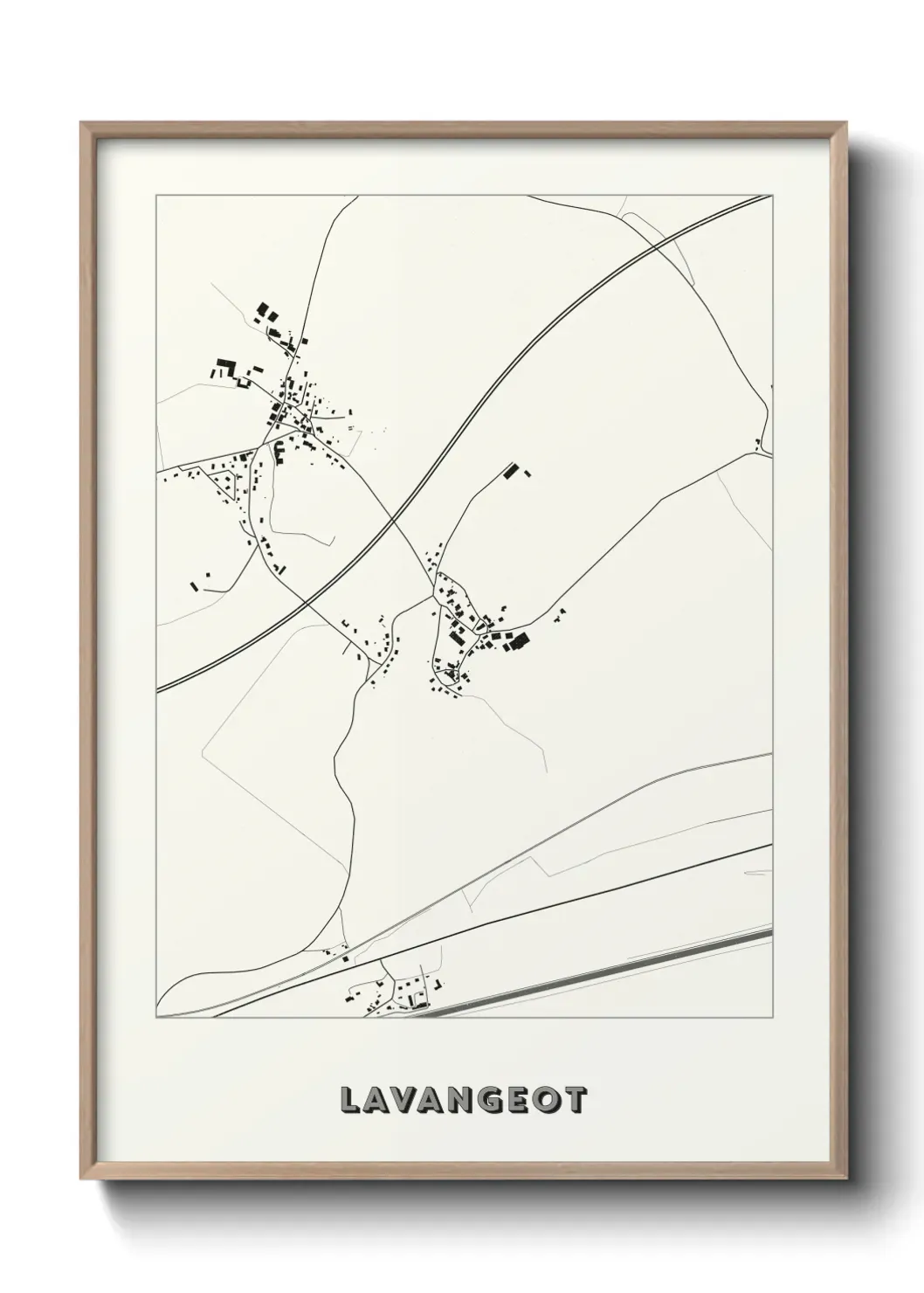 Un poster carte Lavangeot
